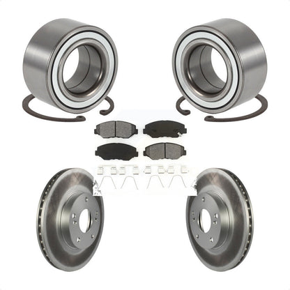 Wheel Bearing Coated Brake Rotor & Pads Front Kit For 2003-2011 Honda Element EX