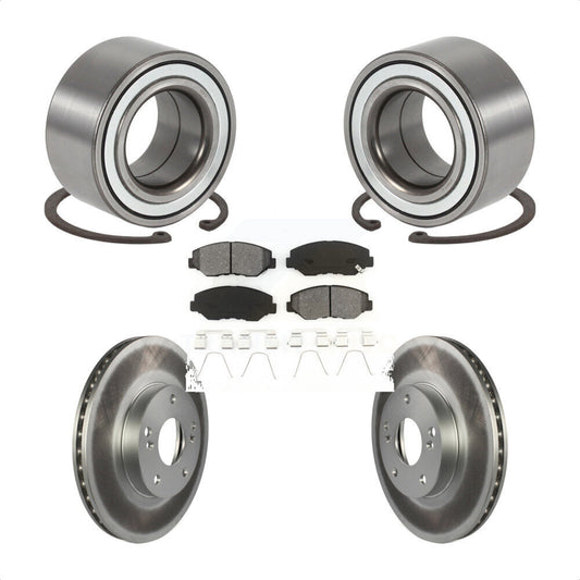Wheel Bearing Coated Brake Rotor & Pads Front Kit For 2003-2011 Honda Element EX