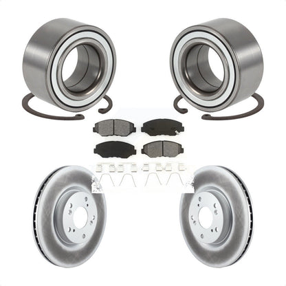 Wheel Bearing Coated Disc Brake Rotor And Pad Front Kit For 2005-2006 Honda CR-V