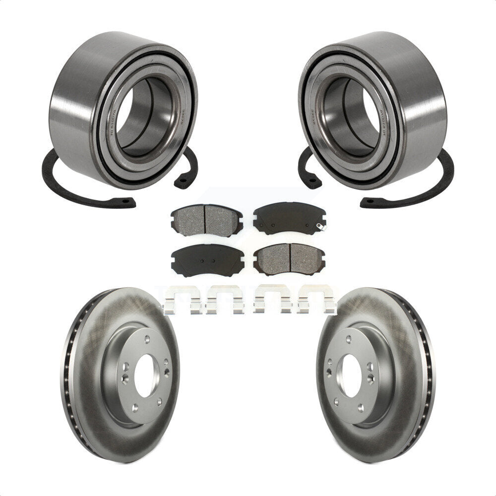 Wheel Bearing Coated Disc Brake Rotors And Pads Front Kit For Hyundai Tiburon