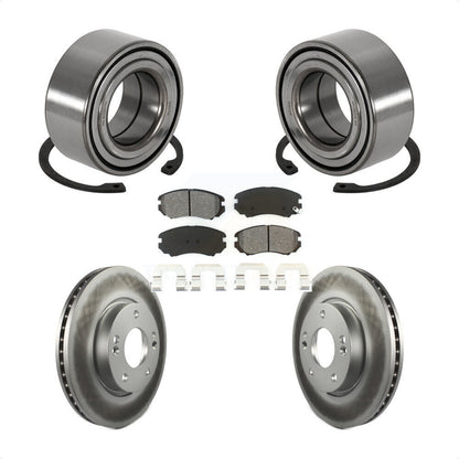 Wheel Bearing Coated Disc Brake Rotors And Pads Front Kit For Hyundai Tiburon
