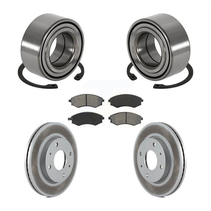 Wheel Bearing Coated Brake Rotor And Pad Front Kit For Hyundai Sonata Kia Optima