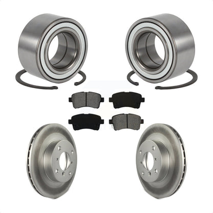 Wheel Bearing Coated Disc Brake Rotor & Pad Front Kit For 2002-2005 Suzuki Aerio