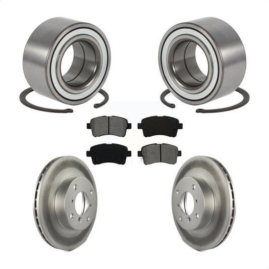 Wheel Bearing Coated Disc Brake Rotor & Pad Front Kit For 2002-2005 Suzuki Aerio
