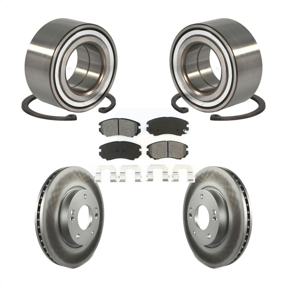 Wheel Bearing Coated Disc Brake Rotors And Pads Front Kit For Hyundai Tiburon