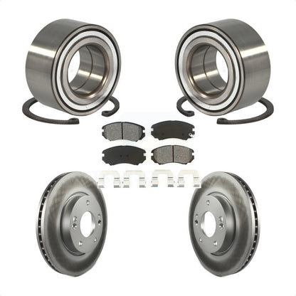Wheel Bearing Coated Disc Brake Rotors And Pads Front Kit For Hyundai Tiburon