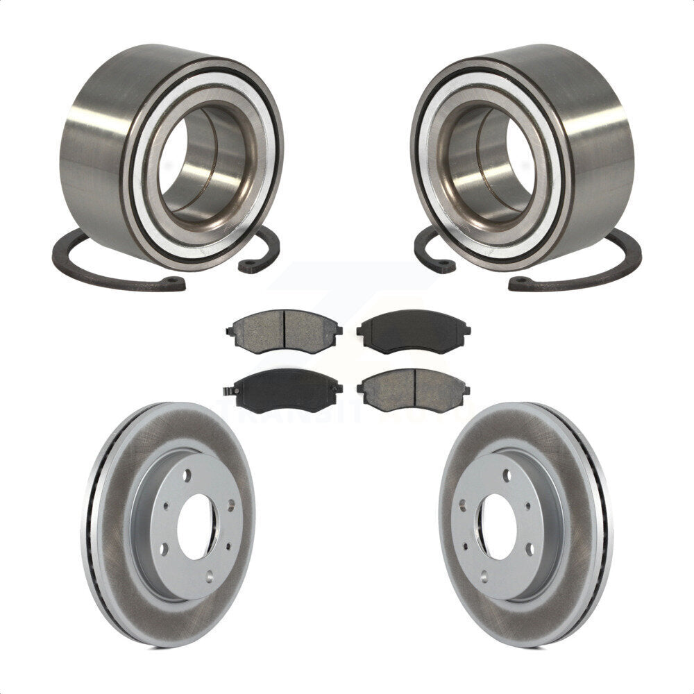 Wheel Bearing Coated Disc Brake Rotors And Pads Front Kit For Hyundai Elantra