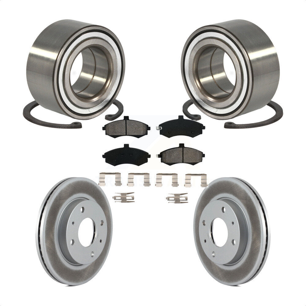 Wheel Bearing Coated Disc Brake Rotors And Pads Front Kit For Hyundai Elantra