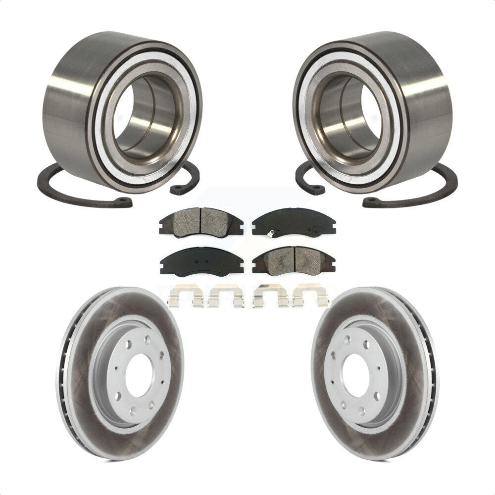 Wheel Bearing Coated Disc Brake Rotor And Pad Front Kit For Kia Spectra Spectra5