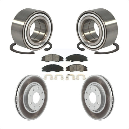 Wheel Bearing Coated Disc Brake Rotor And Pad Front Kit For Kia Spectra Spectra5