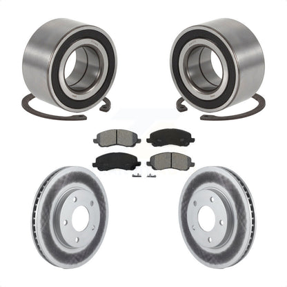 Wheel Bearing Coated Brake Rotor & Pad Front Kit For Mitsubishi Lancer Outlander