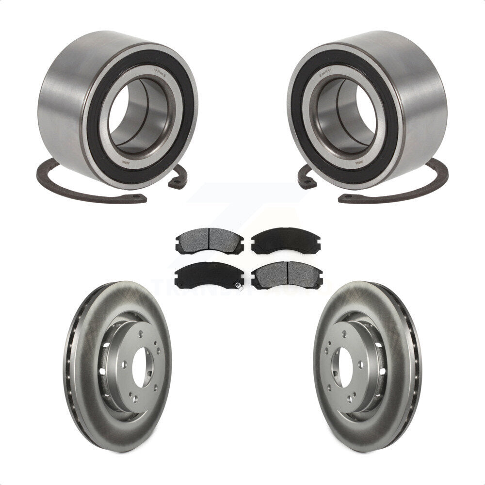 Wheel Bearing Coat Brake Rotor Pads Front Kit For 2005-2006 Mitsubishi Outlander