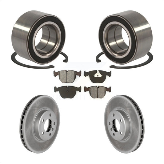 Wheel Bearing Coated Disc Brake Rotor And Semi-Metallic Pad Front Kit For BMW X5