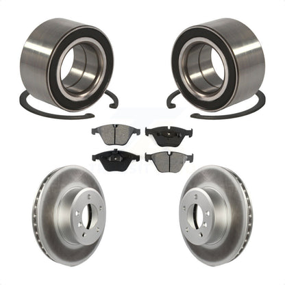 Wheel Bearing Coated Brake Rotor & Pads Front Kit For BMW 530xi 528i xDrive 535i