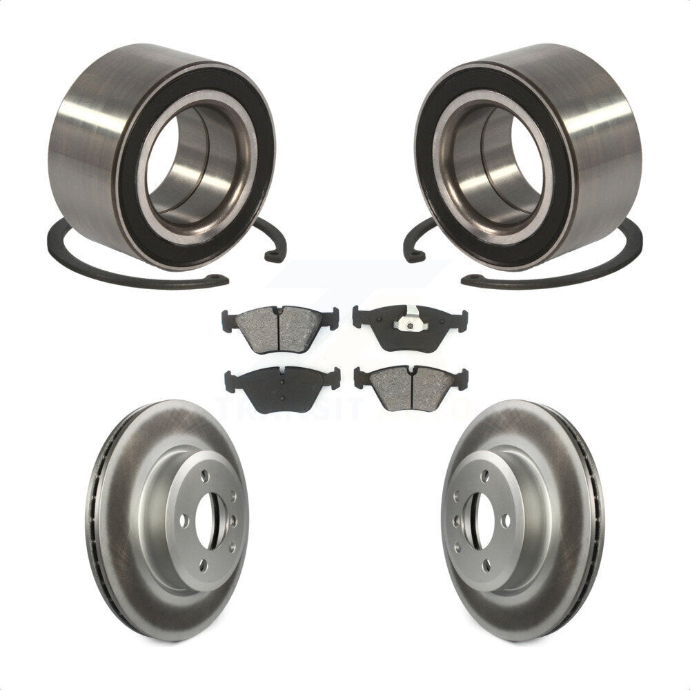 Wheel Bearing Coated Disc Brake Rotors And Pads Front Kit For 2004-2010 BMW X3