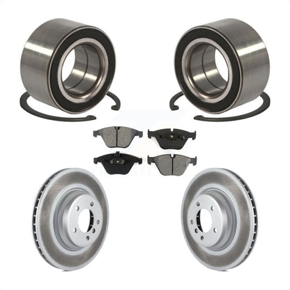 Wheel Bearing Coated Disc Brake Rotor & Pads Front Kit For BMW 335i xDrive 335xi