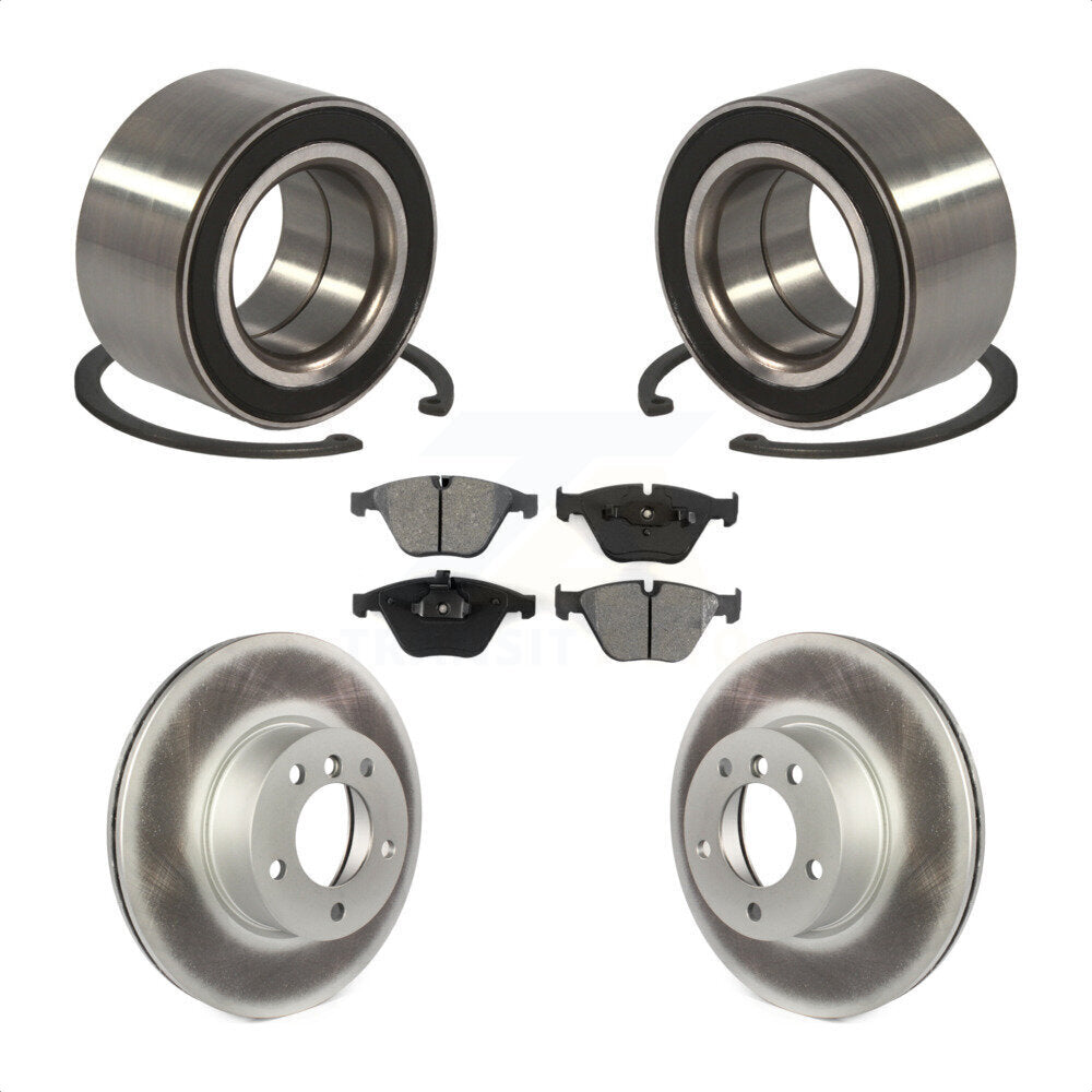 Wheel Bearing Coated Disc Brake Rotor & Pads Front Kit For BMW 328i xDrive 328xi