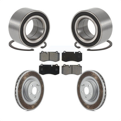 Wheel Bearing Coated Disc Brake Rotor Pads Front Kit For 2009 Mercedes-Benz S450