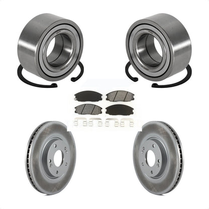 Wheel Bearing Coated Disc Brake Rotor And Pad Front Kit For 2004-2006 Kia Amanti