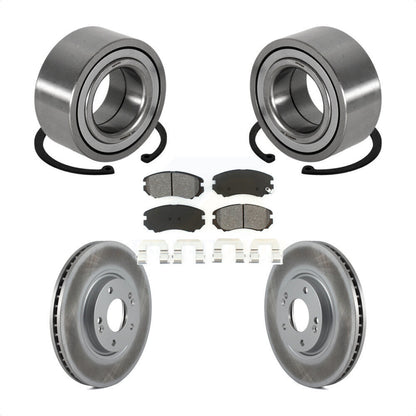 Wheel Bearing Coated Disc Brake Rotor Pad Front Kit For Hyundai Azera Kia Amanti