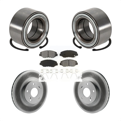 Wheel Bearing Coated Disc Brake Rotor & Pads Front Kit For 2005-2008 Honda Pilot