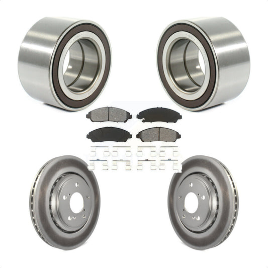 Wheel Bearing Coated Brake Rotor And Pad Front Kit For 2017-2019 Honda Ridgeline