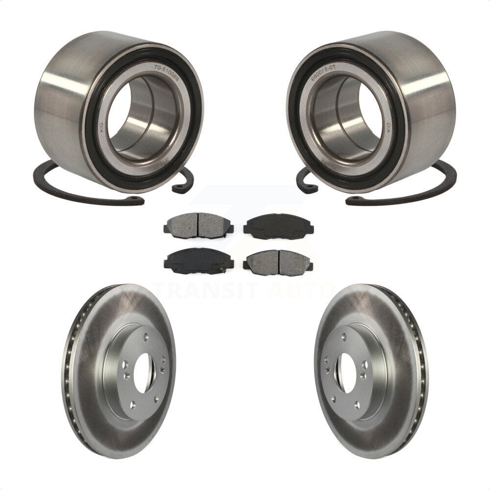 Wheel Bearing Coated Brake Rotor Pad Front Kit For Honda Civic Touring with 1.8L