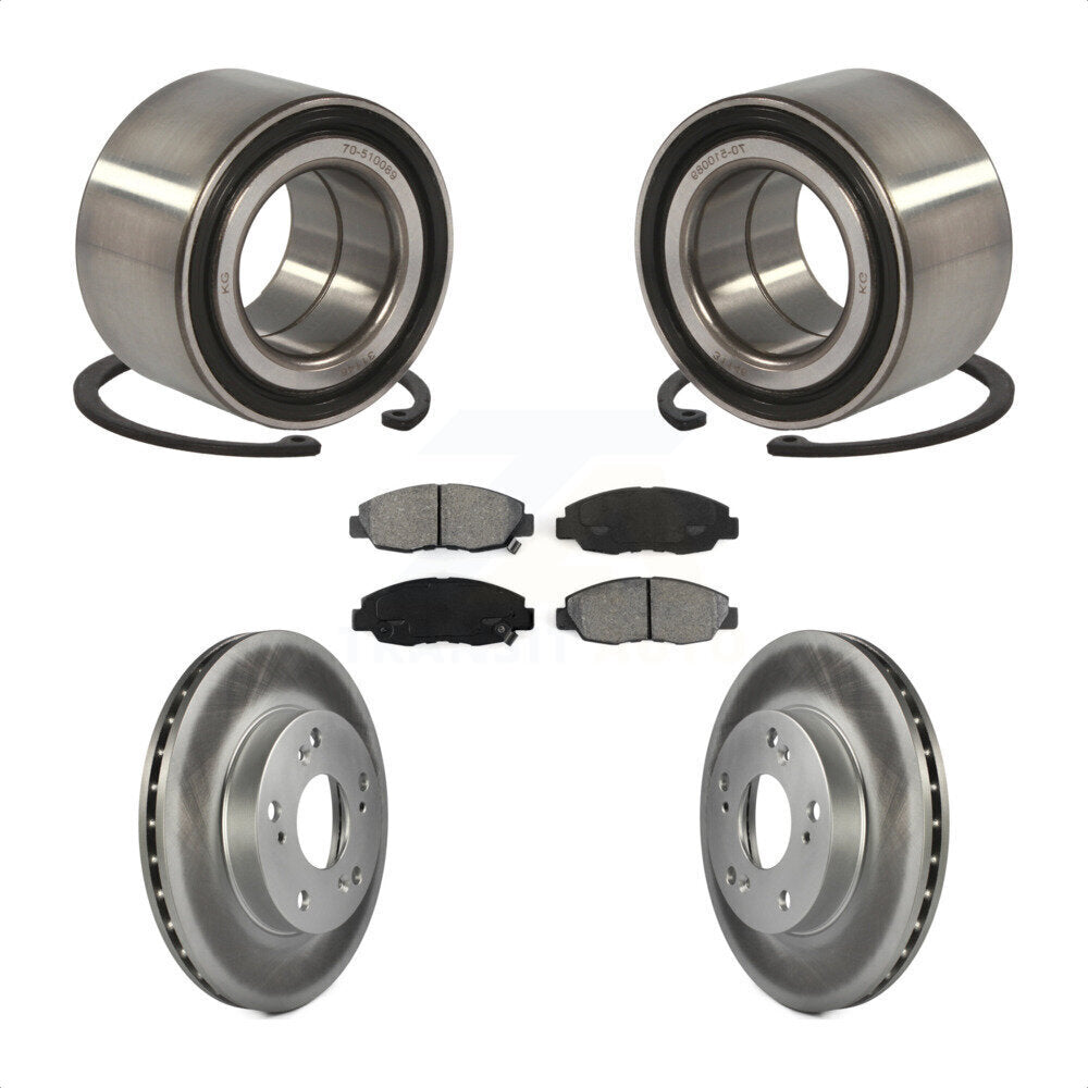 Wheel Bearing Coated Disc Brake Rotors And Pads Front Kit For Honda Civic