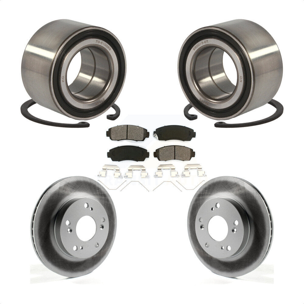 Wheel Bearing Coated Disc Brake Rotors And Pads Front Kit For Honda Civic