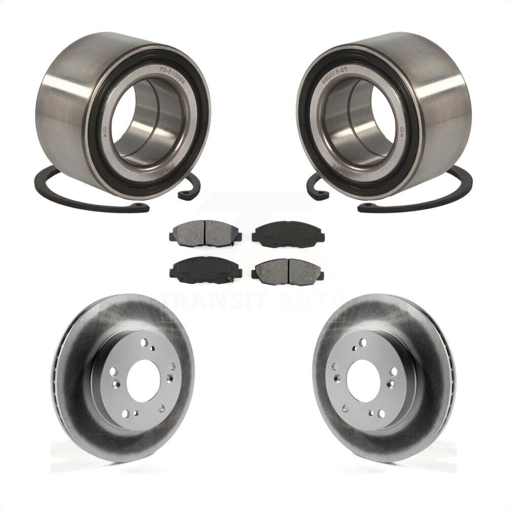 Wheel Bearing Coated Disc Brake Rotors And Pads Front Kit For Honda Civic