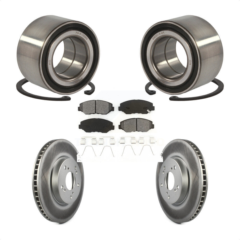 Wheel Bearing Coated Disc Brake Rotors And Pads Front Kit For Honda Civic