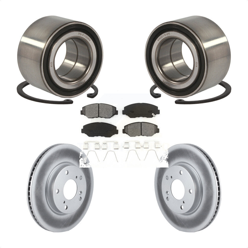 Wheel Bearing Coated Disc Brake Rotors And Pads Front Kit For Honda Civic