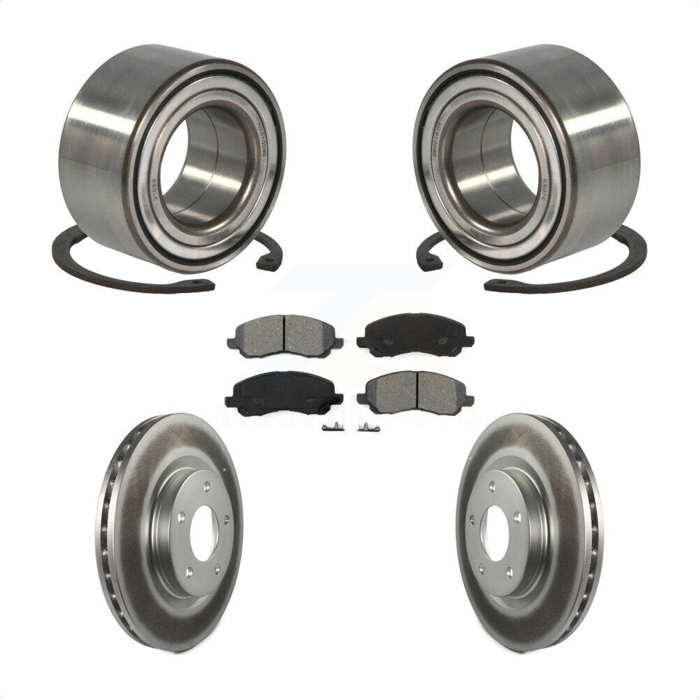 Wheel Bearing Coated Brake Rotor Pad Front Kit For Mitsubishi Jeep Outlander RVR