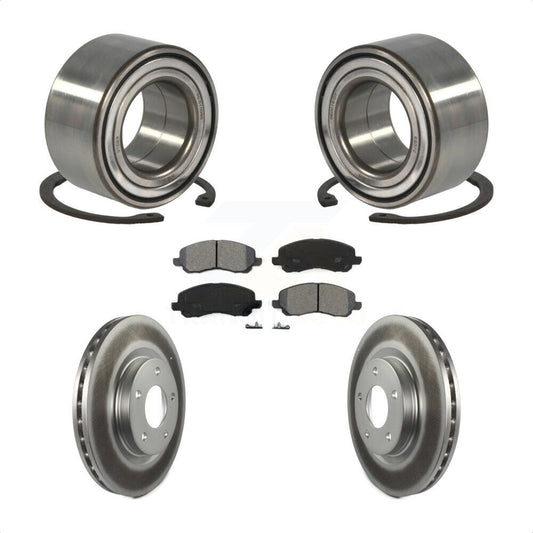 Wheel Bearing Coated Brake Rotor Pad Front Kit For Mitsubishi Jeep Outlander RVR