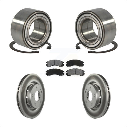 Wheel Bearing Coated Brake Rotor And Pad Front Kit For Mitsubishi Outlander PHEV