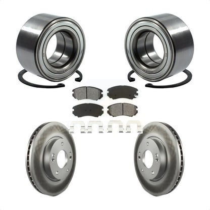 Wheel Bearing Coated Disc Brake Rotors And Pads Front Kit For 2012-2013 Kia Soul