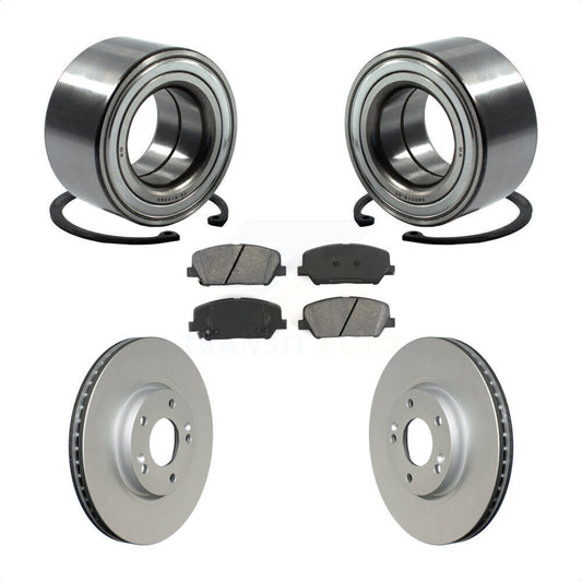 Wheel Bearing Coated Brake Rotor Pad Front Kit For Hyundai Veloster Turbocharged