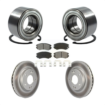 Wheel Bearing Coated Disc Brake Rotors And Pads Front Kit For Hyundai Elantra