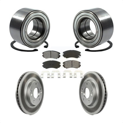 Wheel Bearing Coated Disc Brake Rotor Pads Front Kit For 2010-2011 Kia Soul 2.0L