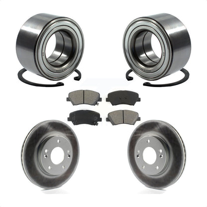 Wheel Bearing Coated Brake Rotor Pads Front Kit For Hyundai Elantra GT Kia Forte