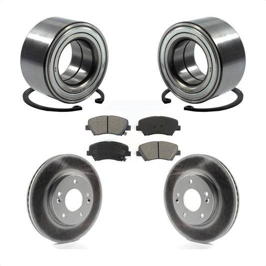 Wheel Bearing Coated Brake Rotor Pads Front Kit For Hyundai Elantra GT Kia Forte