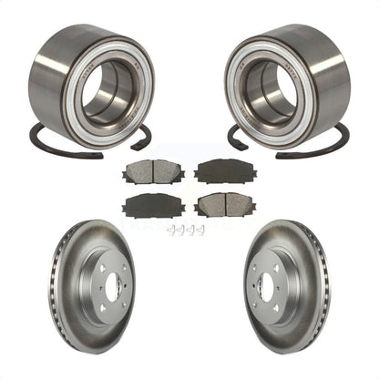 Wheel Bearing Coated Brake Rotor Pad Front Kit For Toyota Yaris Prius C Scion iQ