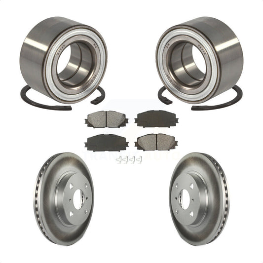 Wheel Bearing Coated Brake Rotor Pad Front Kit For Toyota Yaris Prius C Scion iQ