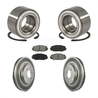Wheel Bearing Coated Disc Brake Rotor Pad Front Kit For 2017-2018 Toyota Prius V