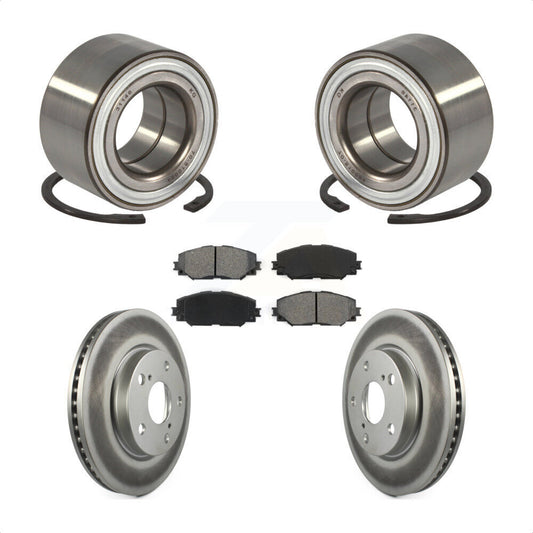Wheel Bearing Coated Disc Brake Rotor Pad Front Kit For 2017-2018 Toyota Prius V