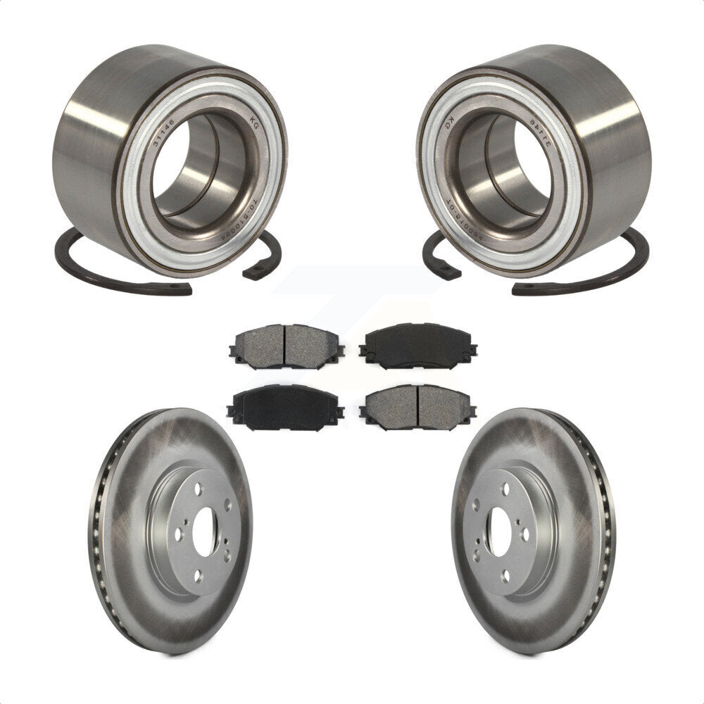 Wheel Bearing Coated Disc Brake Rotors And Pads Front Kit For 2008-2014 Scion xD