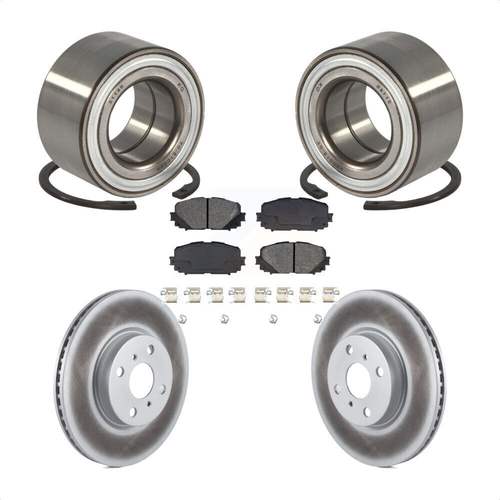 Wheel Bearing Coated Disc Brake Rotors And Pads Front Kit For Toyota Yaris
