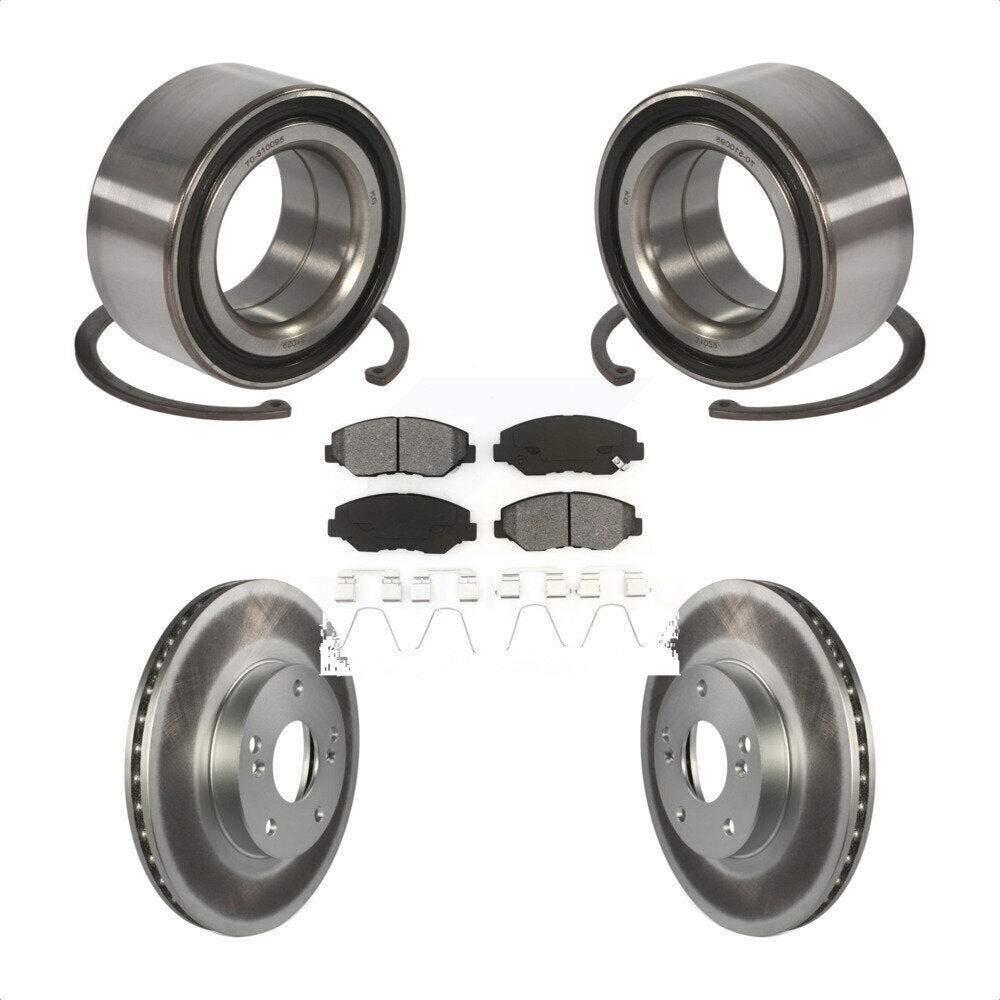 Wheel Bearing Coated Disc Brake Rotors And Pads Front Kit For Honda Accord