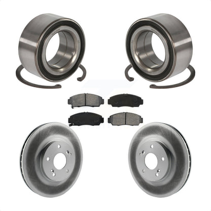 Wheel Bearing Coated Disc Brake Rotor & Pad Front Kit For Honda Accord Acura TSX