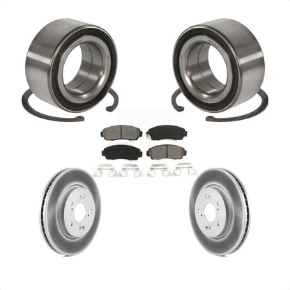 Wheel Bearing Coated Disc Brake Rotor & Pad Front Kit For Honda Accord Crosstour